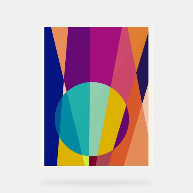  Geometric pattern background circle   Acrylic Sign (Front)