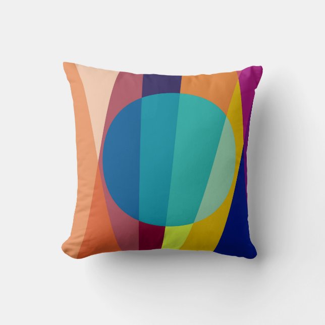  Geometric pattern background circle   Throw Pillow (Front)