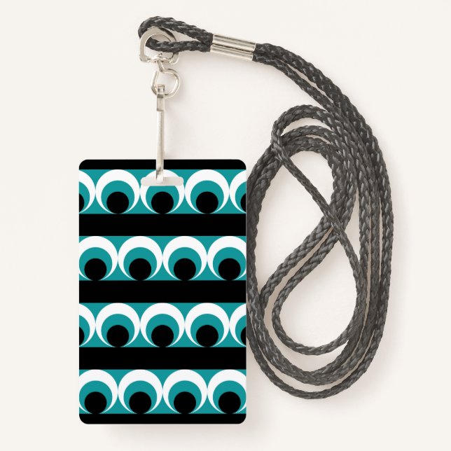 Geometric pattern badge (Front with Lanyard)