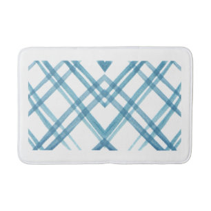 Geometric Pattern Bathmat – Bold Contemporary blue