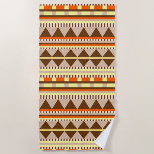 Geometric pattern beach towel
