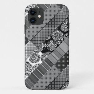  Geometric ,Pattern , black and white  iPhone 11 Case