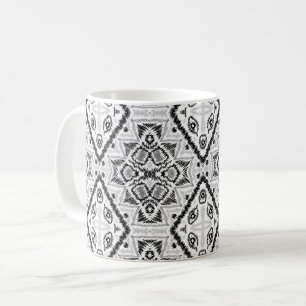 Geometric ,pattern , black and white Coffee Mug