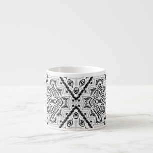 Geometric ,pattern , black and white Espresso Cup