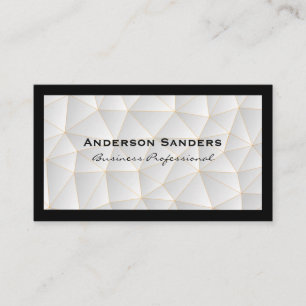 Geometric Pattern   Black Border Business Card