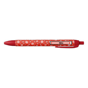 Geometric pattern black ink pen