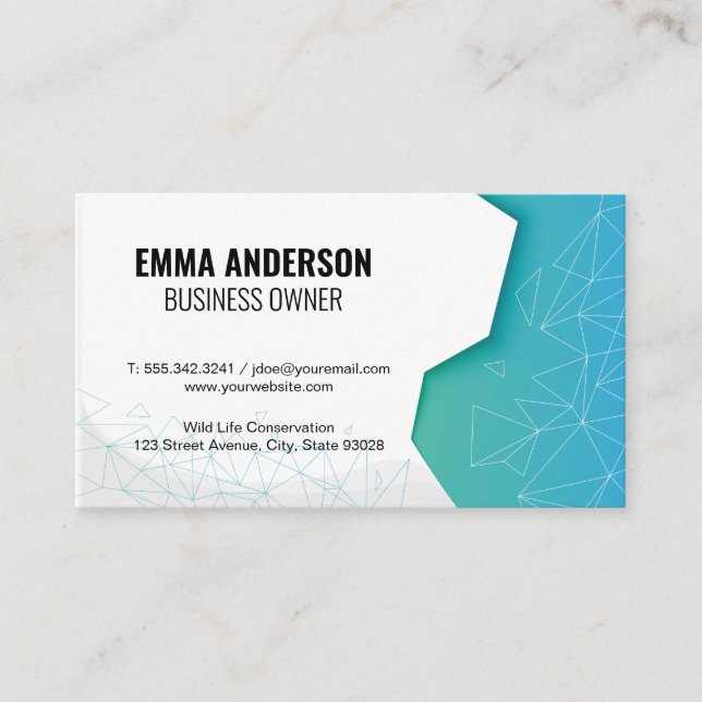 Geometric Pattern Business Card (Front)