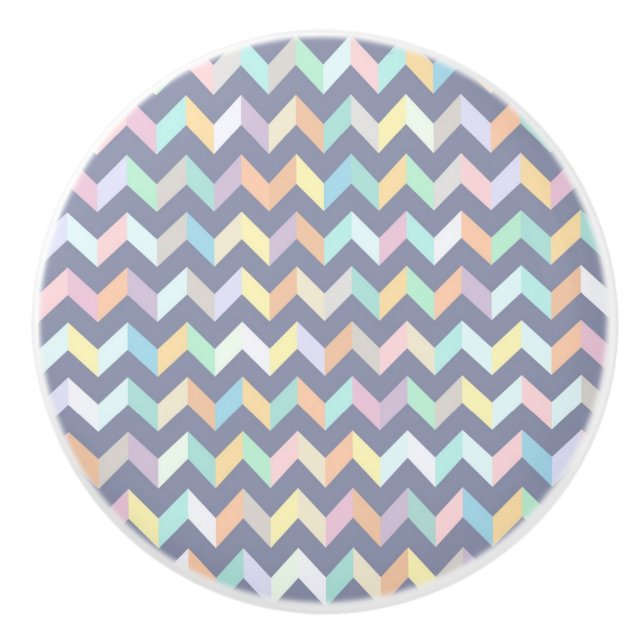 Geometric Pattern Ceramic Knob (Front)