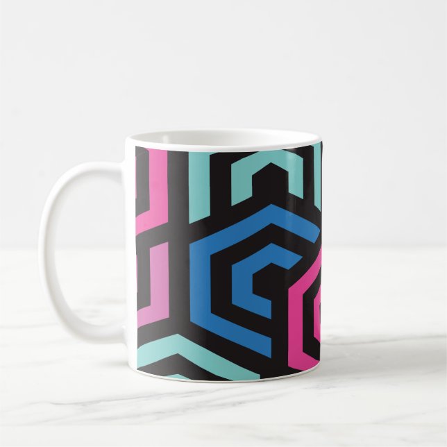 Geometric Pattern Coffee Mug (Left)