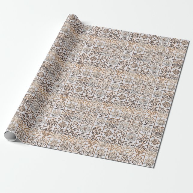 Geometric pattern design wrapping paper (Unrolled)
