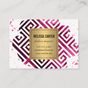 Geometric Pattern / Expressive Business Card