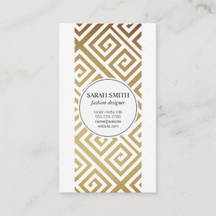 Geometric Pattern / Gold Metallic Business Card