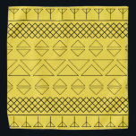 Geometric Pattern Gold Pet Bandana<br><div class="desc">Trendy Geometric Pattern Gold Pet Bandana. Black print on gold background.</div>