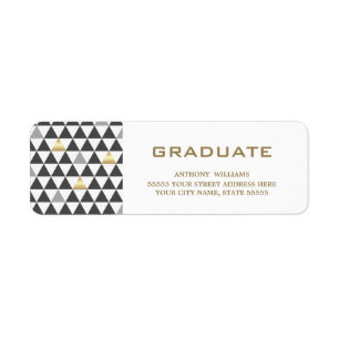Geometric Pattern   Graduation Address Labels
