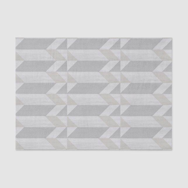 geometric pattern grey wood tissue paper (Front)