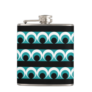 Geometric pattern hip flask