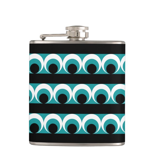 Geometric pattern hip flask (Front)