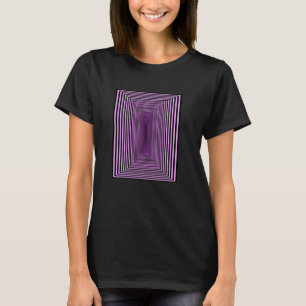 Geometric pattern in a Linear Violet Vortex Optica T-Shirt
