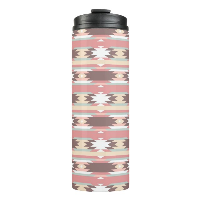 Geometric pattern in aztec style 2 thermal tumbler (Front)
