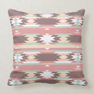 Geometric pattern in aztec style 2 throw pillow