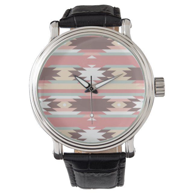 Geometric pattern in aztec style 2 watch (Front)