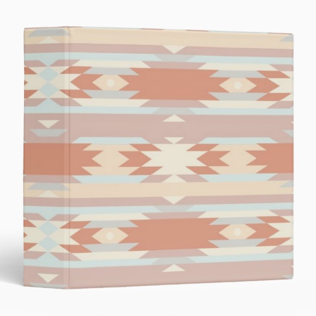 Geometric pattern in aztec style 3 binder (Front/Spine)