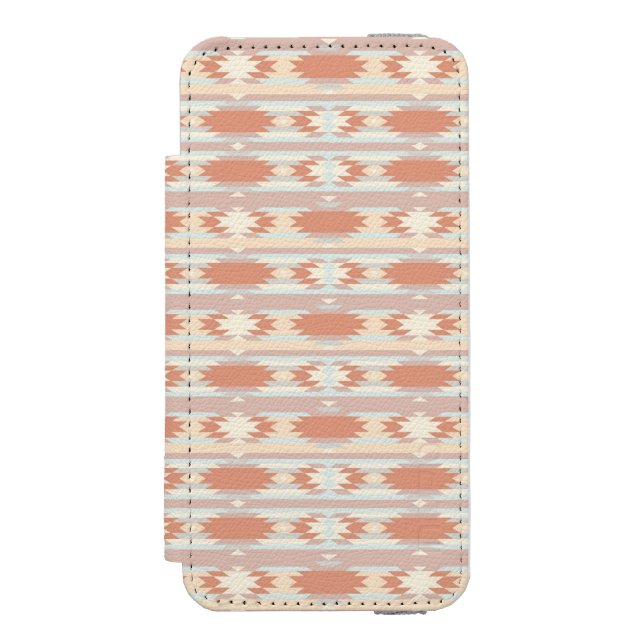 Geometric pattern in aztec style 3 incipio iPhone wallet case (Folio Front)