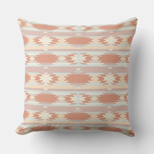 Geometric pattern in aztec style 3 throw pillow (Front)