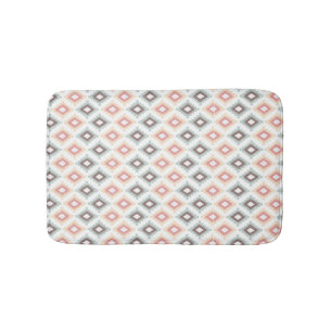 Geometric pattern in aztec style bath mat