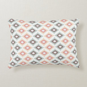 Geometric pattern in aztec style decorative pillow