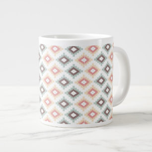 Geometric pattern in aztec style large coffee mug