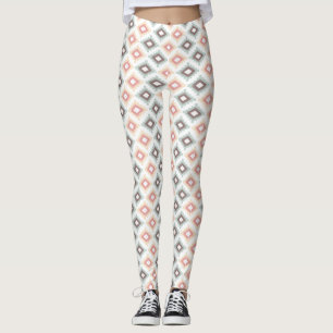 Geometric pattern in aztec style leggings