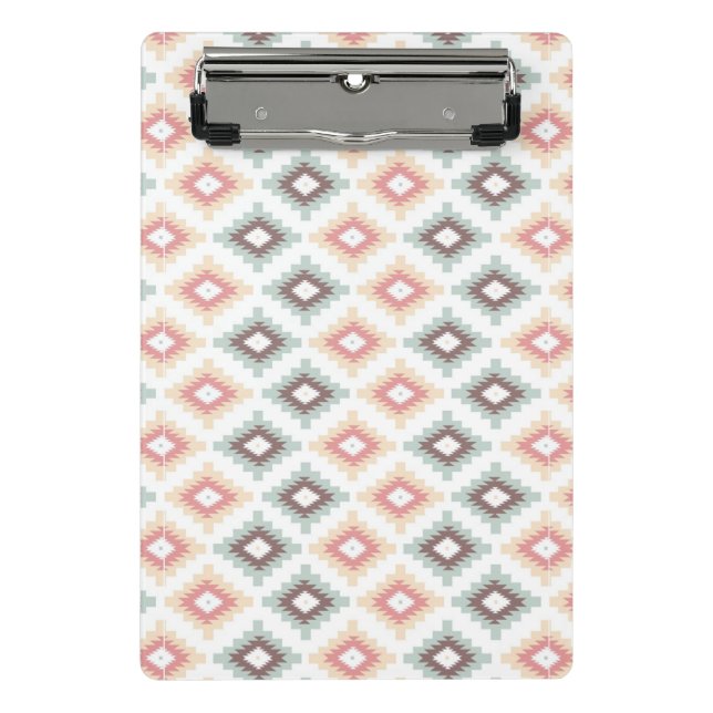 Geometric pattern in aztec style mini clipboard (Front)