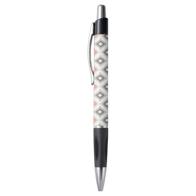 Geometric pattern in aztec style pen (Top (Vertical))