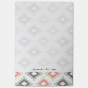 Geometric pattern in aztec style post-it notes