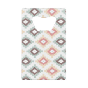 Geometric pattern in aztec style wallet bottle opener