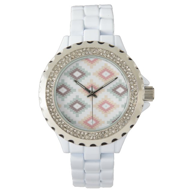 Geometric pattern in aztec style watch (Front)