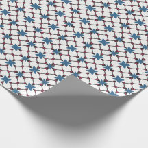 Geometric Pattern In Blue, White and Red