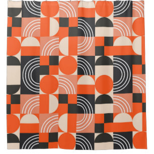 Geometric pattern in bright colour blocks. 