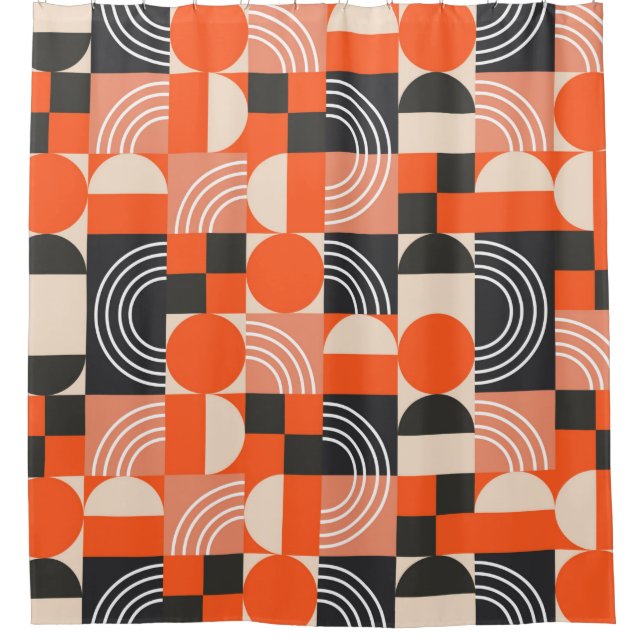 Geometric pattern in bright colour blocks.  (Front)