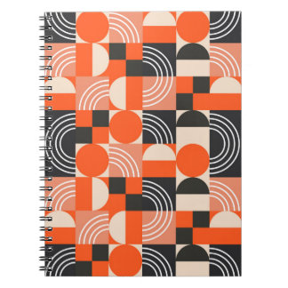 Geometric pattern in bright colour blocks.  notebook