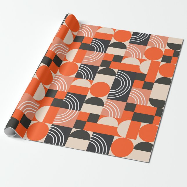 Geometric pattern in bright colour blocks.  wrapping paper (Unrolled)