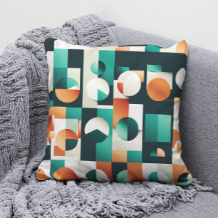 Geometric Pattern in Captivating Colours Throw Pillow