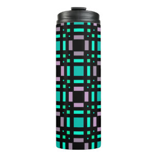 Geometric pattern in green and geometric colors pl thermal tumbler
