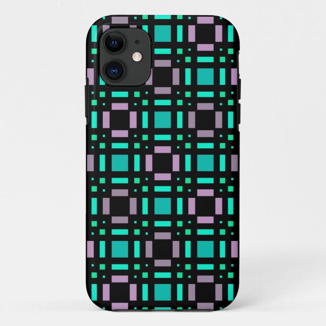 Geometric pattern in green and geometric colours p Case-Mate iPhone case (Back)