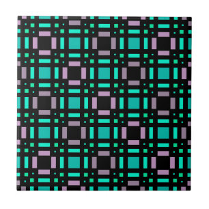 Geometric pattern in green and geometric colours p tile