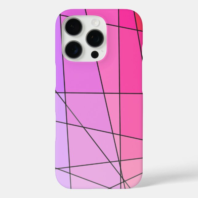 Geometric Pattern in Pink Ombre Case-Mate iPhone Case (Back)