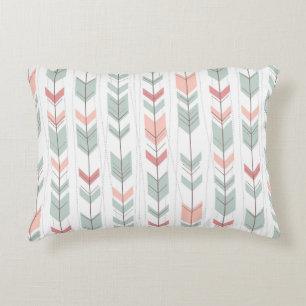 Geometric pattern in retro style accent pillow