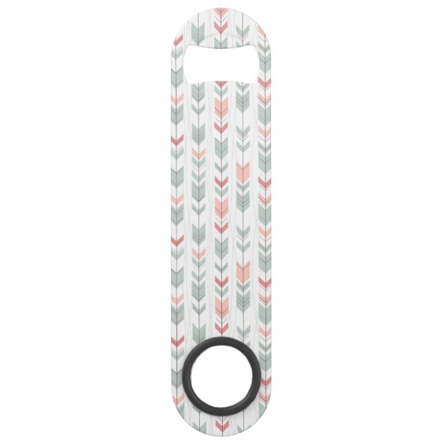 Geometric pattern in retro style bar key (Front)