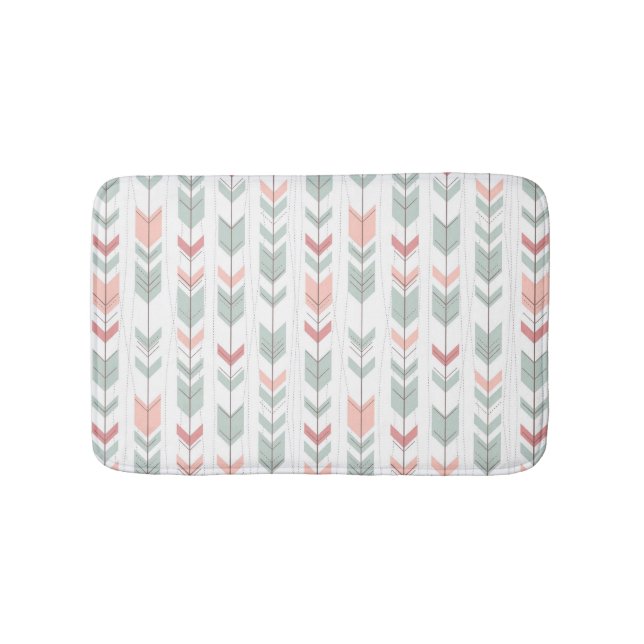 Geometric pattern in retro style bath mat (Front)